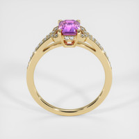 1.30 Ct. Pinkish Purple Sapphire Ring, 18K Yellow Gold 3