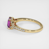 1.30 Ct. Pinkish Purple Sapphire Ring, 18K Yellow Gold 4