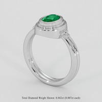 0.80 Ct. Emerald Ring, Platinum 950 2