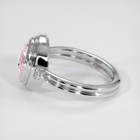 2.19 Ct. Peach Sapphire Ring, Platinum 950 4