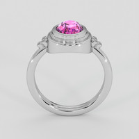2.02 Ct. Purplish Pink Sapphire Ring, Platinum 950 3