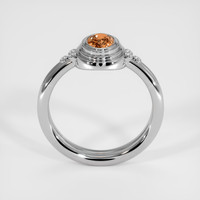0.69 Ct. Yellowish Orange Sapphire Ring, Platinum 950 3