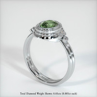 1.26 Ct. Green Sapphire Ring, Platinum 950 2