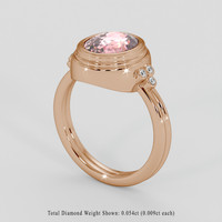 3.37 Ct. Padparadscha Sapphire Ring, 14K Rose Gold 2