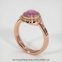 2.88 Ct. Reddish Pink Sapphire Ring, 14K Rose Gold 2