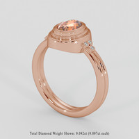 1.20 Ct. Padparadscha Sapphire Ring, 14K Rose Gold 2