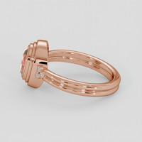 1.20 Ct. Padparadscha Sapphire Ring, 14K Rose Gold 4