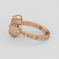 3.37 Ct. Padparadscha Sapphire Ring, 18K Rose Gold 4