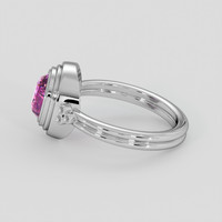 2.02 Ct. Purplish Pink Sapphire Ring, 14K White Gold 4