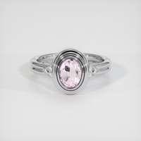 0.91 Ct. Pink Sapphire Ring, 14K White Gold 1