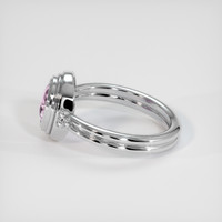 0.91 Ct. Pink Sapphire Ring, 14K White Gold 4