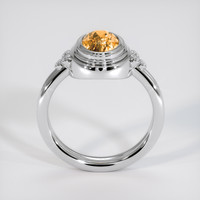 2.00 Ct. Padparadscha Sapphire Ring, 18K White Gold 3