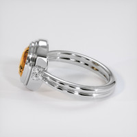 2.00 Ct. Padparadscha Sapphire Ring, 18K White Gold 4