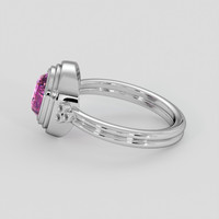 2.02 Ct. Purplish Pink Sapphire Ring, 18K White Gold 4