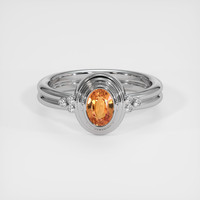 0.69 Ct. Sapphire Ring, 18K White Gold 1