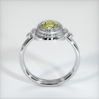1.11 Ct. Yellowish Green Sapphire Ring, 18K White Gold 3