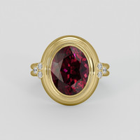 4.82 Ct. Red Garnet Ring, 14K Yellow Gold 1