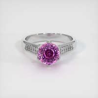 2.02 Ct. Purplish Pink Sapphire Ring, Platinum 950 1