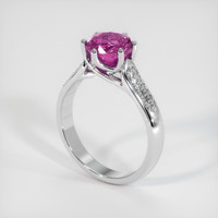 2.02 Ct. Purplish Pink Sapphire Ring, Platinum 950 2
