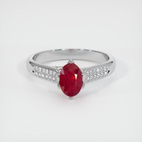 1.02 Ct. Ruby Ring, Platinum 950 1