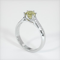 0.79 Ct. Yellow Sapphire Ring, Platinum 950 2