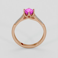 0.86 Ct. Pink Sapphire Ring, 14K Rose Gold 3