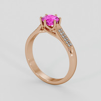 0.86 Ct. Pink Sapphire Ring, 18K Rose Gold 2