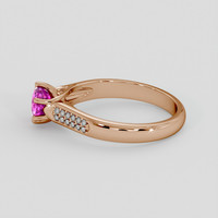 0.86 Ct. Pink Sapphire Ring, 18K Rose Gold 4