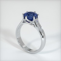 1.89 Ct. Blue Sapphire Ring, 10K White Gold 2