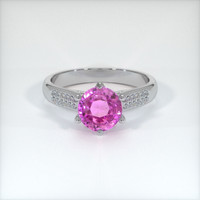 1.72 Ct. Pink Sapphire Ring, 10K White Gold 1