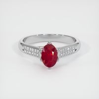 1.02 Ct. Ruby Ring, 14K White Gold 1