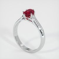 1.02 Ct. Ruby Ring, 14K White Gold 2