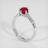1.19 Ct. Ruby Ring, 14K White Gold 2