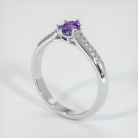 0.32 Ct. Sapphire Ring, 14K White Gold 2