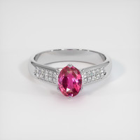2.06 Ct. Sapphire Ring, 18K White Gold 1