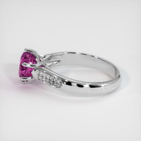 2.02 Ct. Purplish Pink Sapphire Ring, 18K White Gold 4