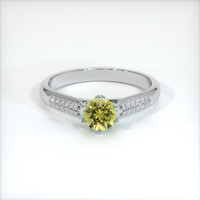 0.77 Ct. Sapphire Ring, 18K White Gold 1