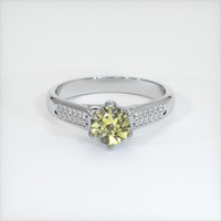 0.87 Ct. Sapphire Ring, 18K White Gold 1