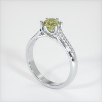 0.87 Ct. Sapphire Ring, 18K White Gold 2