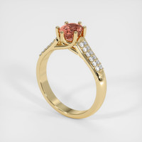 1.12 Ct. Padparadscha Sapphire Ring, 14K Yellow Gold 2