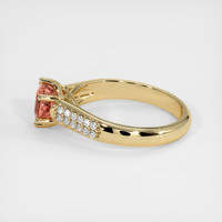 1.12 Ct. Padparadscha Sapphire Ring, 14K Yellow Gold 4