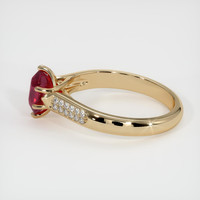 1.02 Ct. Ruby Ring, 18K Yellow Gold 4