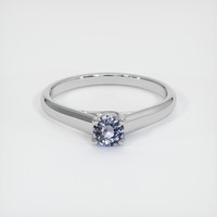 0.49 Ct. Purple Sapphire Ring, 14K White Gold 1