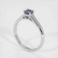 0.49 Ct. Purple Sapphire Ring, 14K White Gold 2