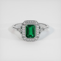 1.33 Ct. Emerald Ring, Platinum 950 1