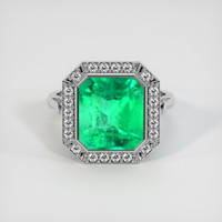 4.73 Ct. Emerald Ring, Platinum 950 1