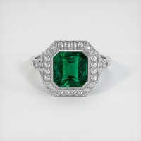 2.42 Ct. Emerald Ring, Platinum 950 1