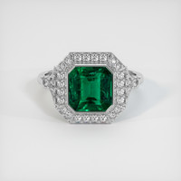 2.42 Ct. Emerald Ring, Platinum 950 1
