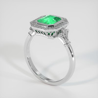 1.45 Ct. Emerald Ring, Platinum 950 2