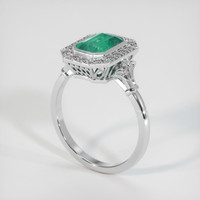 1.58 Ct. Emerald Ring, Platinum 950 2